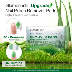 Glamonade single opened wipe demonstrating large 9x9cm size and ready-to-use convenience