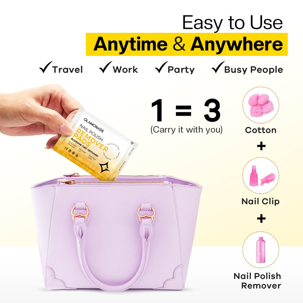 Glamonade travel bag ready scene showing portability and spill-free convenience