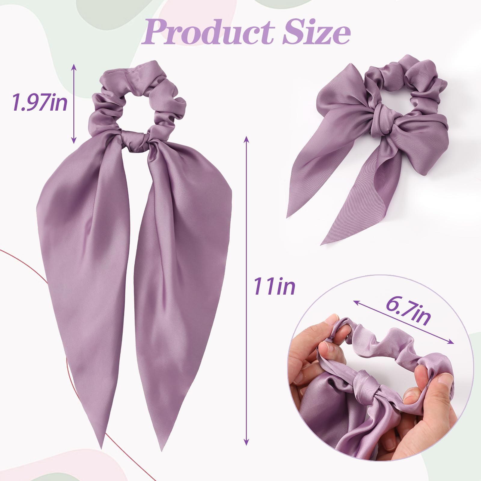 Glaudmeiss scrunchie worn in a ponytail showing gentle hold without creasing