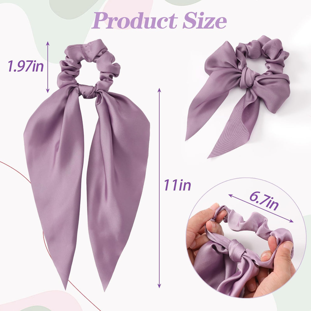 Glaudmeiss scrunchie worn in a ponytail showing gentle hold without creasing