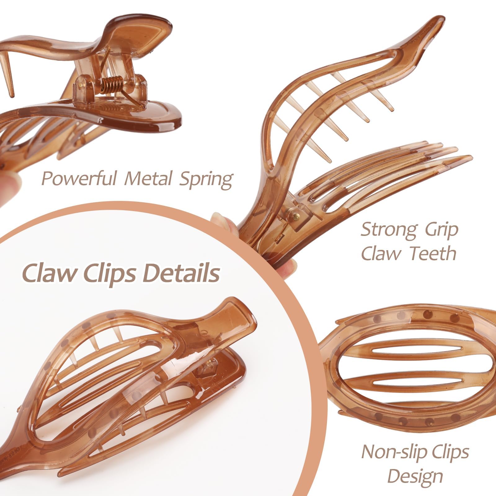 Glaudmeiss detail of eight claw teeth providing firm grip for medium hair