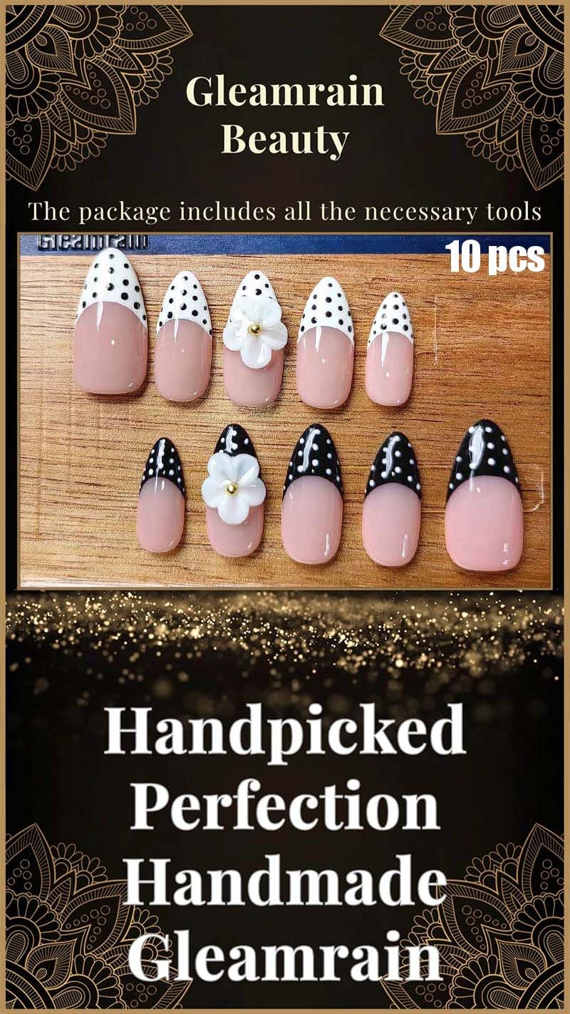 Gleamrain styled with outfit matching shot showing versatile nails for events