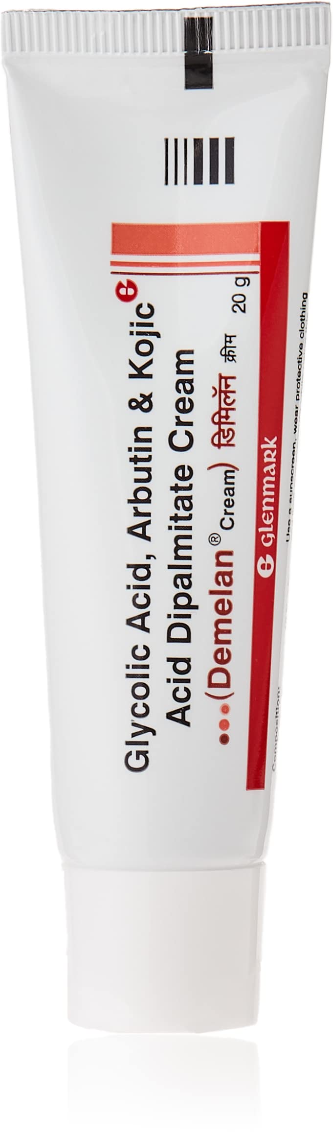 Glenmark Demelan Cream front packaging showing tube and label, useful for clear product ID