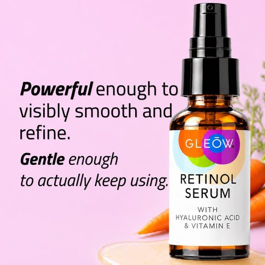 GLEOW dropper close-up dispensing serum for precise application