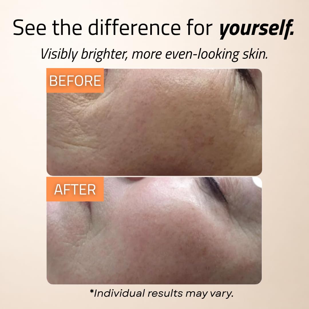 GLEOW applying serum to face and neck for visible smoothing benefit