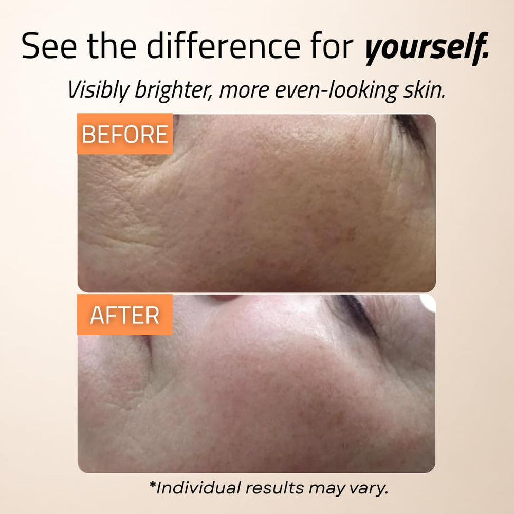 GLEOW applying serum to face and neck for visible smoothing benefit