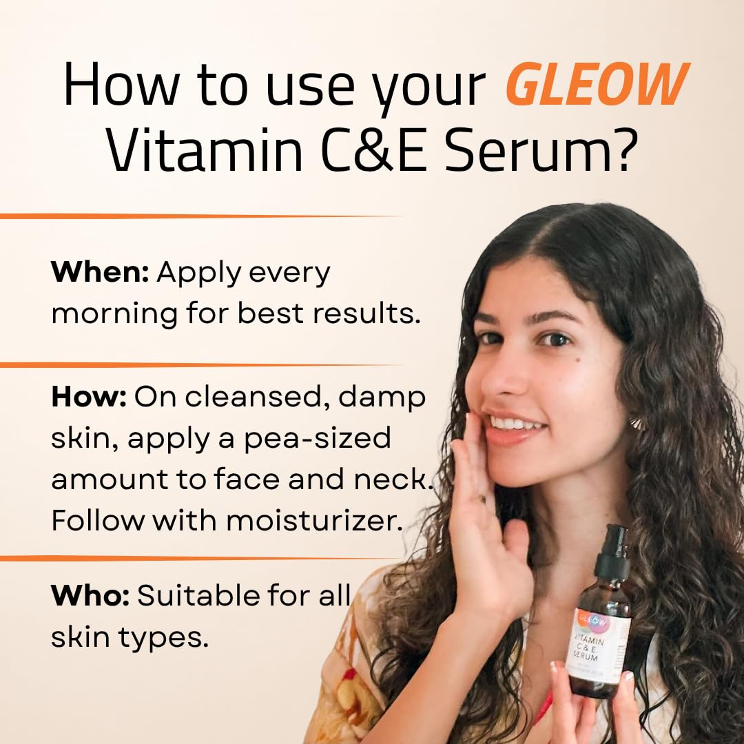 GLEOW serum on bathroom counter in morning routine setting for radiant benefit