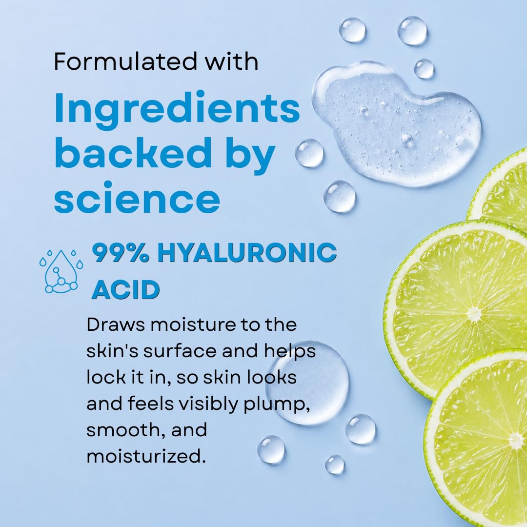 GLEOW clear gel texture on hand showing fast-absorbing hydration benefit