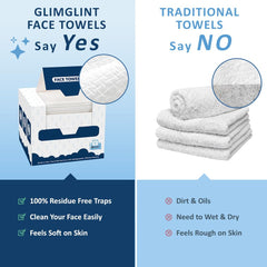 GLIMGLINT towel in hand demonstrating soft durable wipe benefit