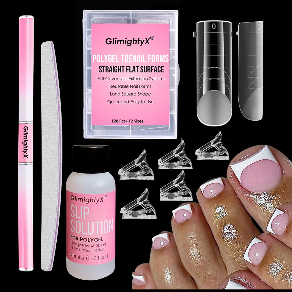 GlimightyX front packaging showing full toe dual forms kit benefits
