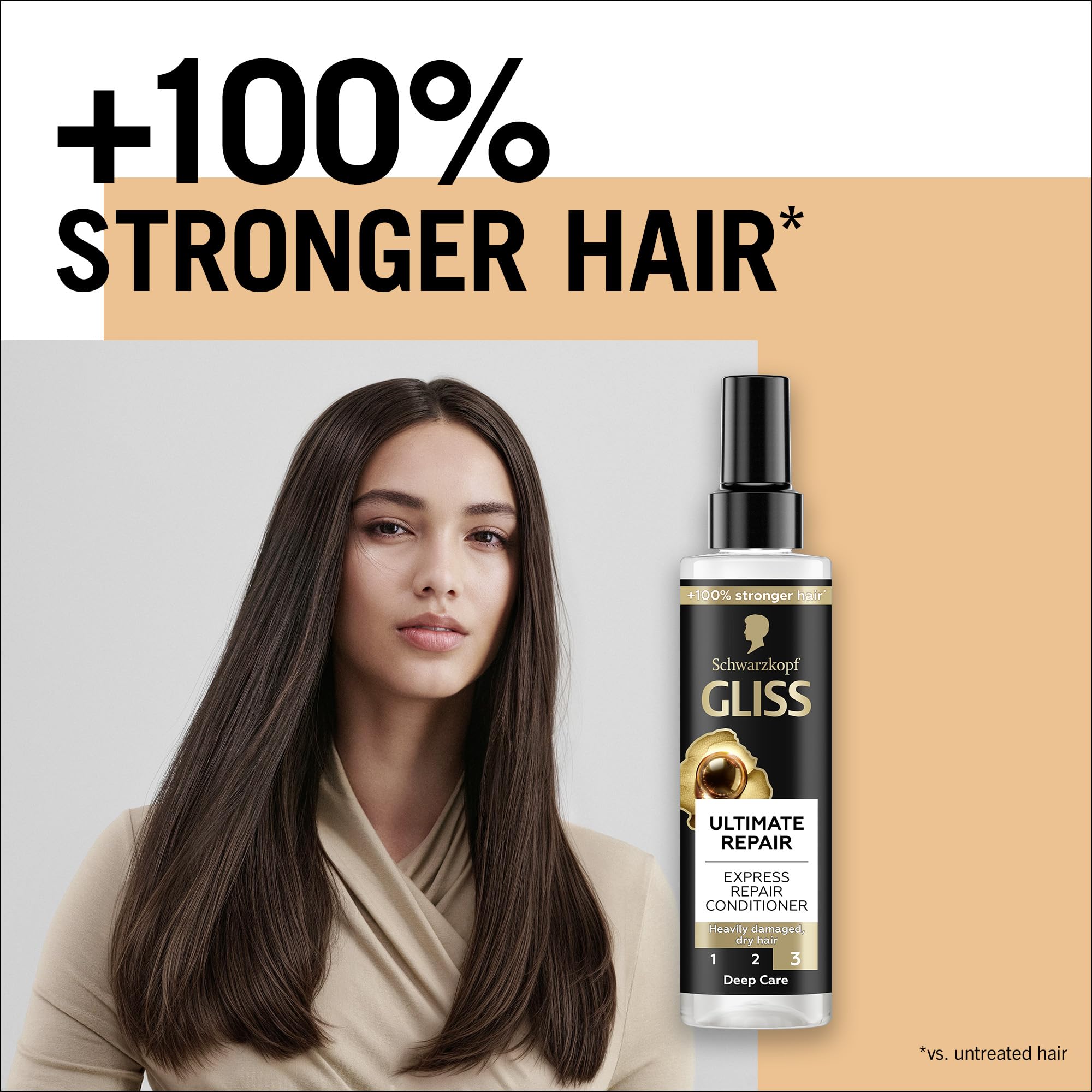 GLISS back label close-up displaying ingredients and usage directions