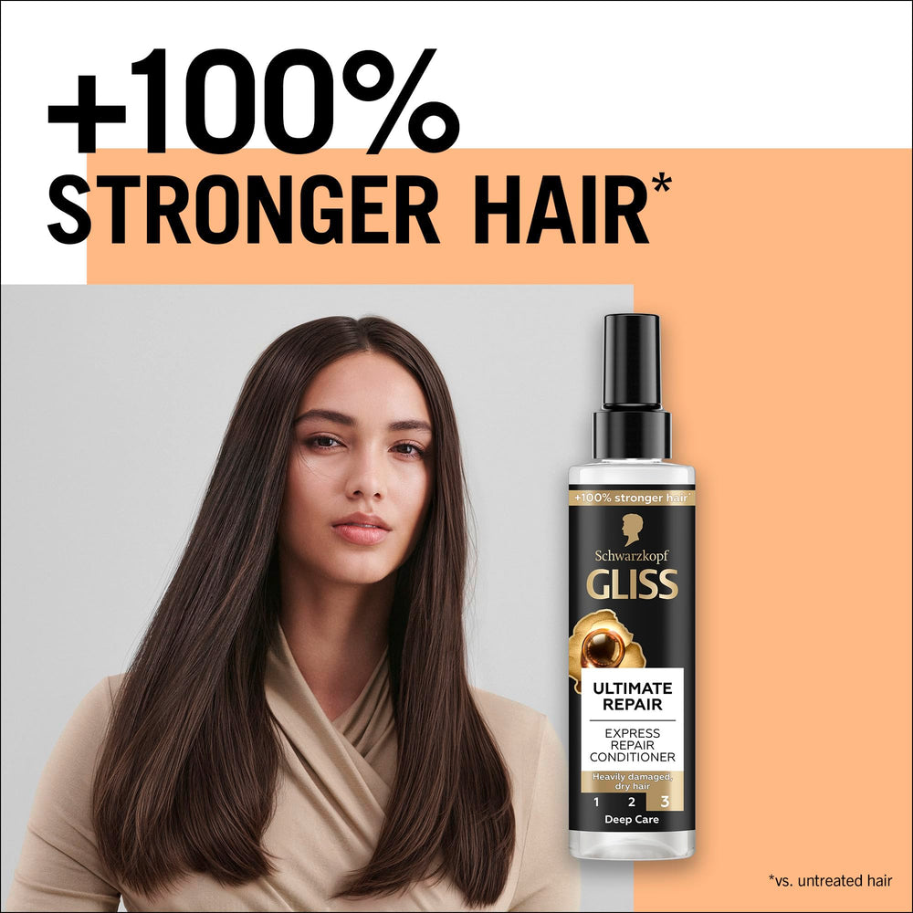 GLISS back label close-up displaying ingredients and usage directions