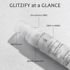 Festival scene wearing Glitzify silver glitter for standout party presence