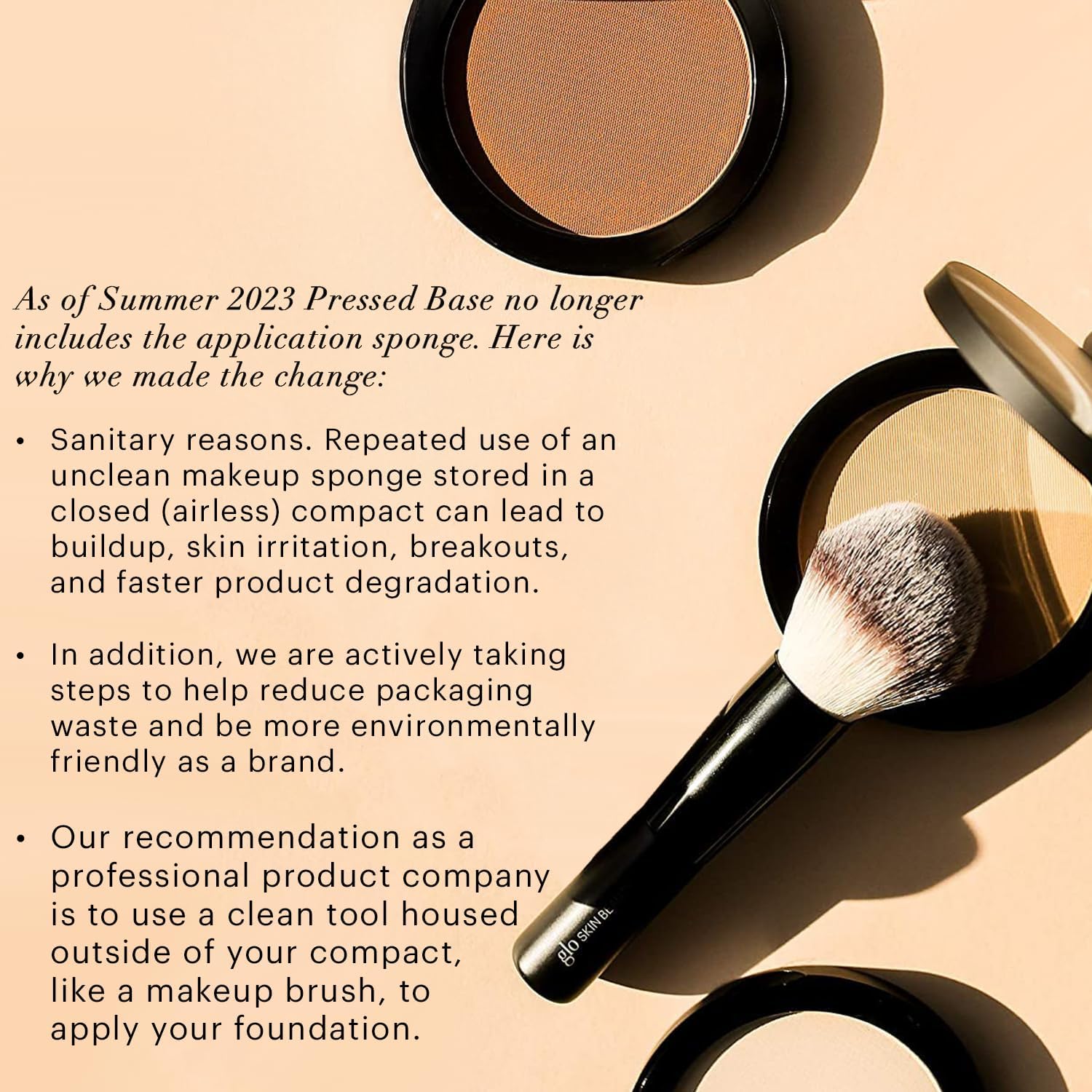 Glo Skin Beauty shade comparison on jawline illustrating Golden Medium match and natural look