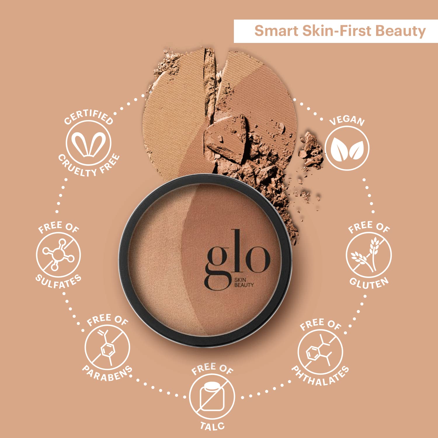 Glo Skin Beauty application on cheeks to sculpt and add sun-kissed warmth