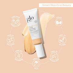 Glo Skin Beauty bottle held in hand to show size and portability