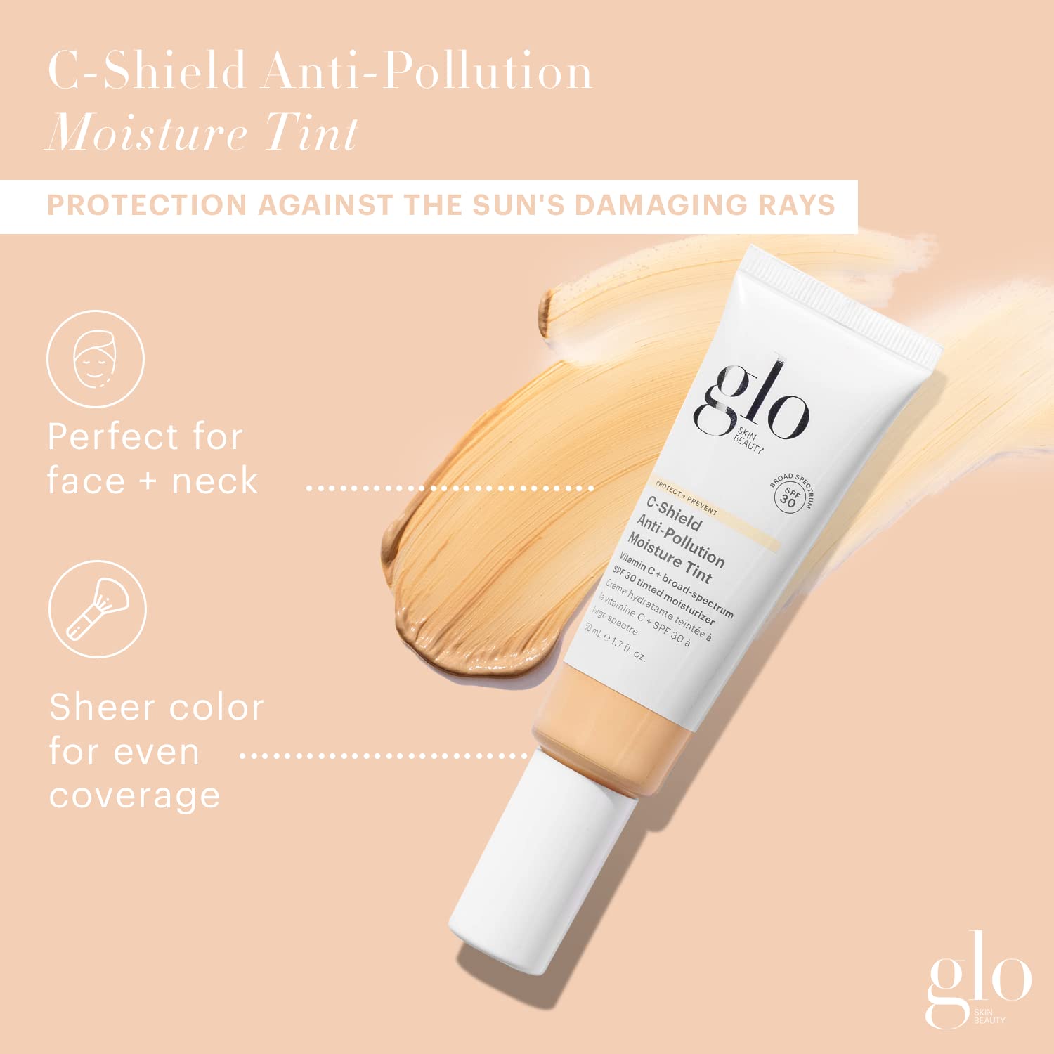 Glo Skin Beauty dispenser detail illustrating easy, mess-free application