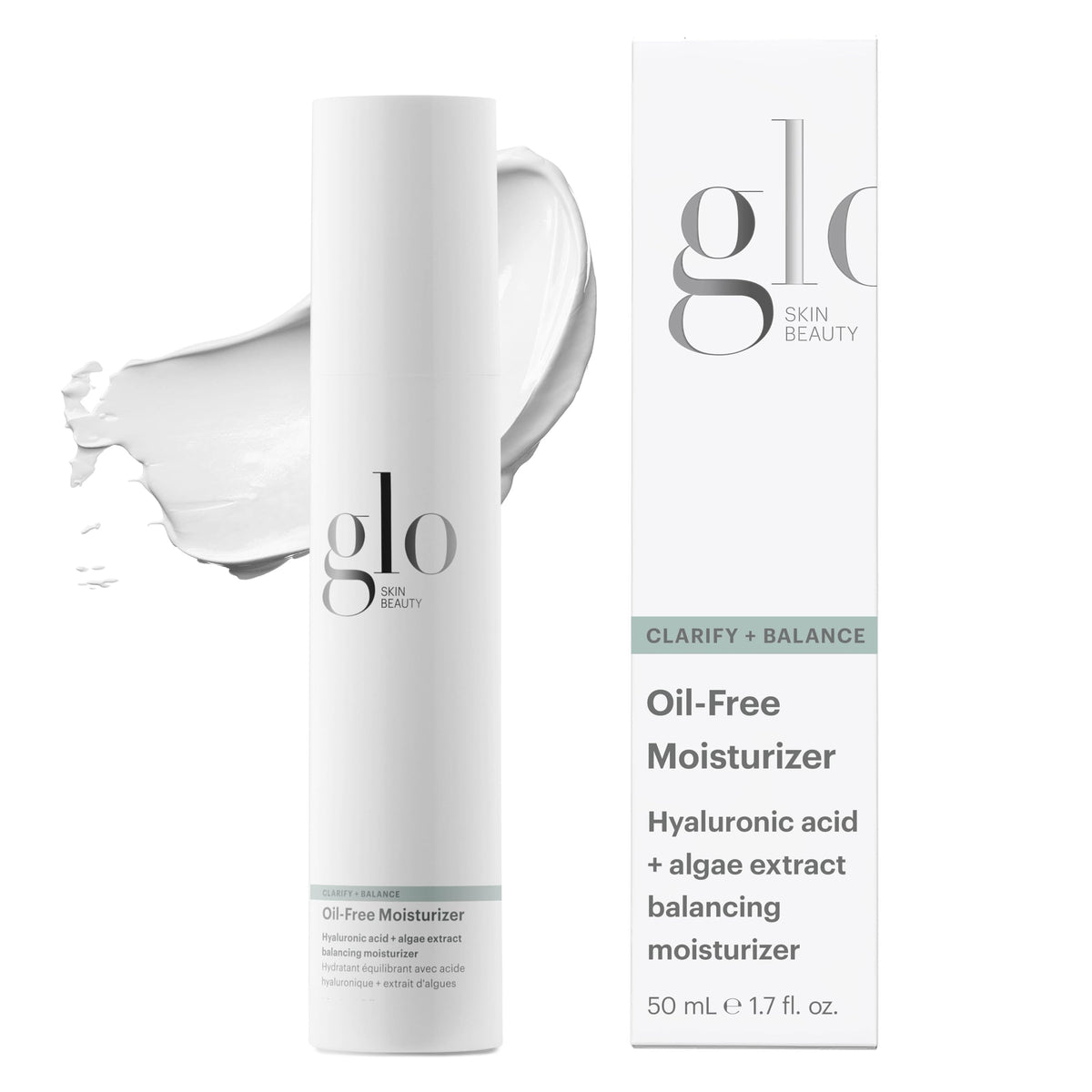 Glo Skin Beauty front packaging shows sleek bottle and benefits