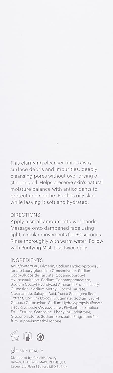 Glo Skin Beauty cleanser in morning routine setting showing fast effective cleansing