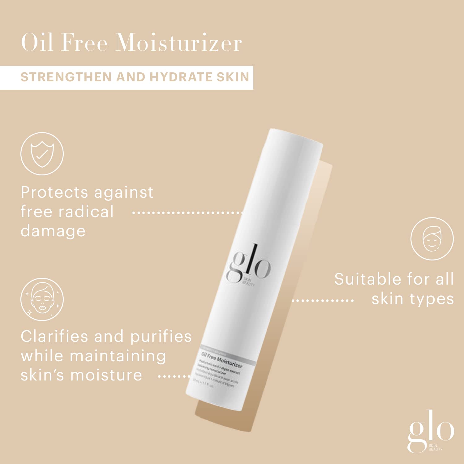 Glo Skin Beauty pump dispense detail demonstrating easy, mess-free use