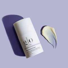 Glo Skin Beauty jar on bathroom shelf signaling daily routine convenience
