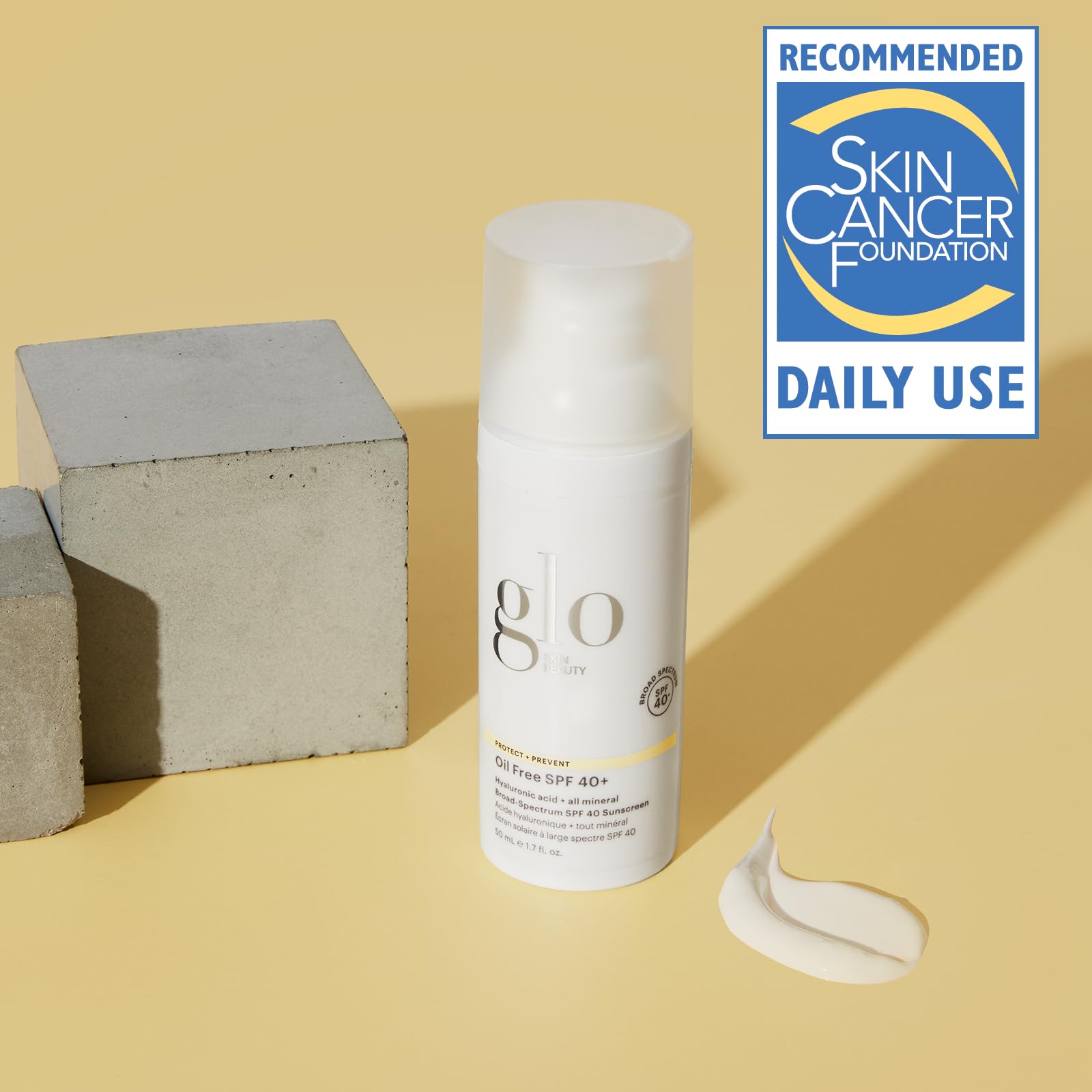 Glo Skin Beauty creamy texture dispensed on skin, lightweight feel for smooth application