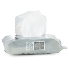 Global Beauty Care close-up wipe texture demonstrating gentle soft fabric