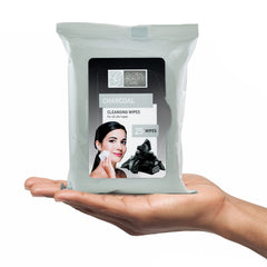 Global Beauty Care wipe held near hand for scale and generous sheet size