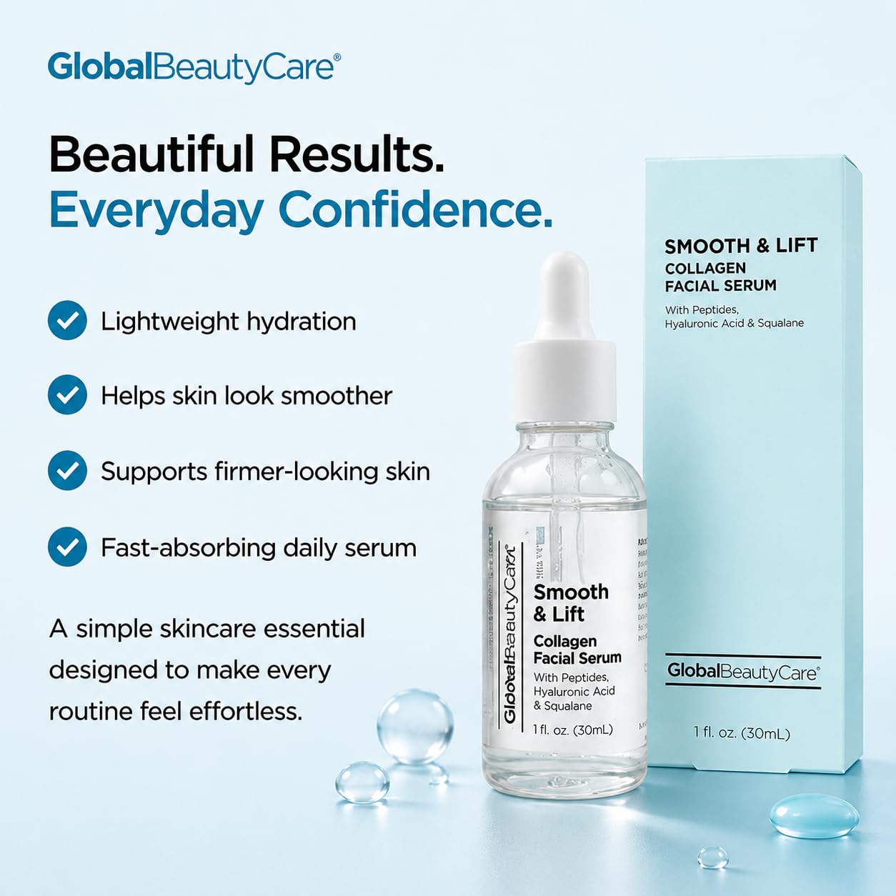 Global Beauty Care product label close-up showing active ingredients list for informed purchase