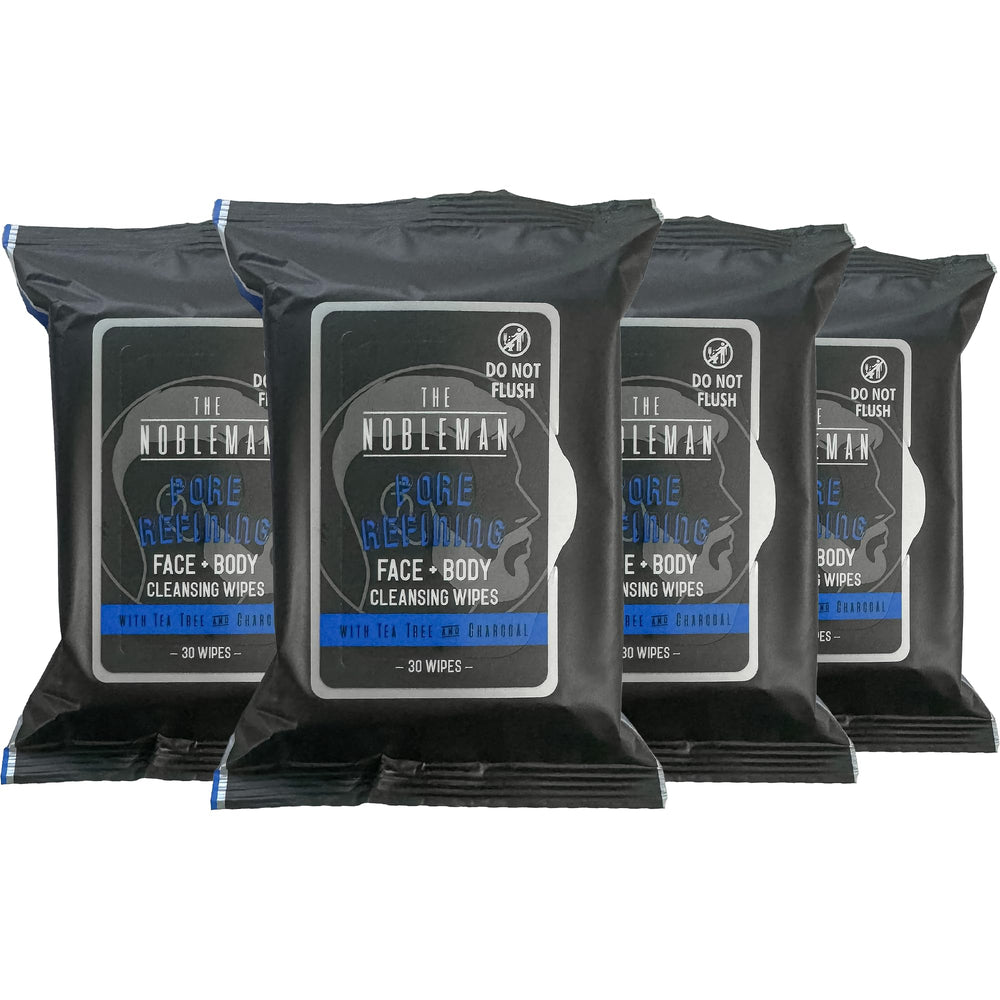 Global Beauty Care front packaging showing four resealable Nobleman packs, portable convenience