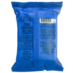 Global Beauty Care pack open with hand removing wipe, Nobleman quick face and body refresh