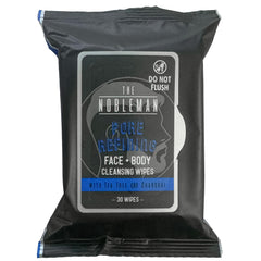 Global Beauty Care close-up of a single Nobleman wipe texture, charcoal-infused cleaning power