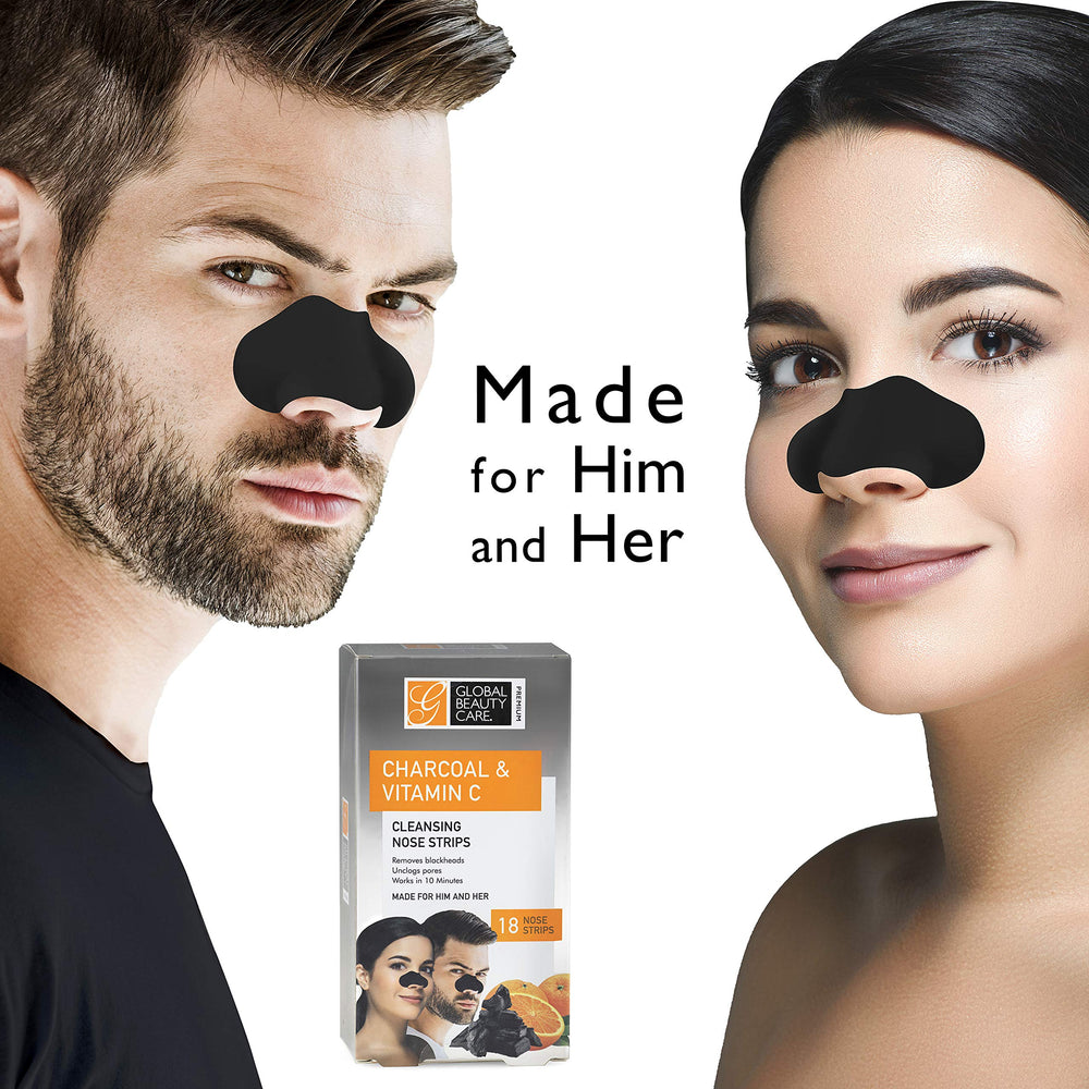 Global Beauty Care strip applied to nose demonstrating secure fit and coverage