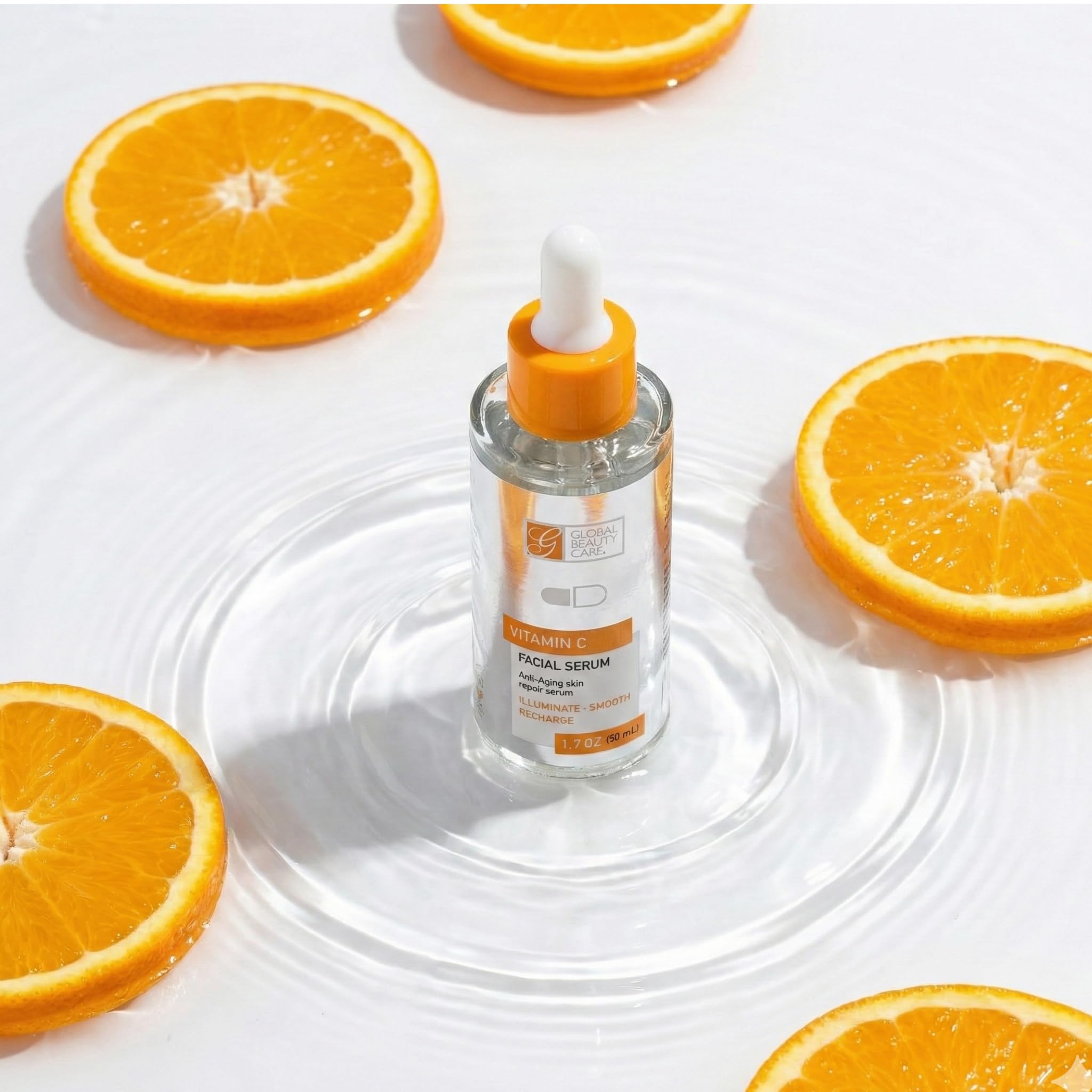 Global Beauty Care texture spread on hand, lightweight hydration and smooth finish