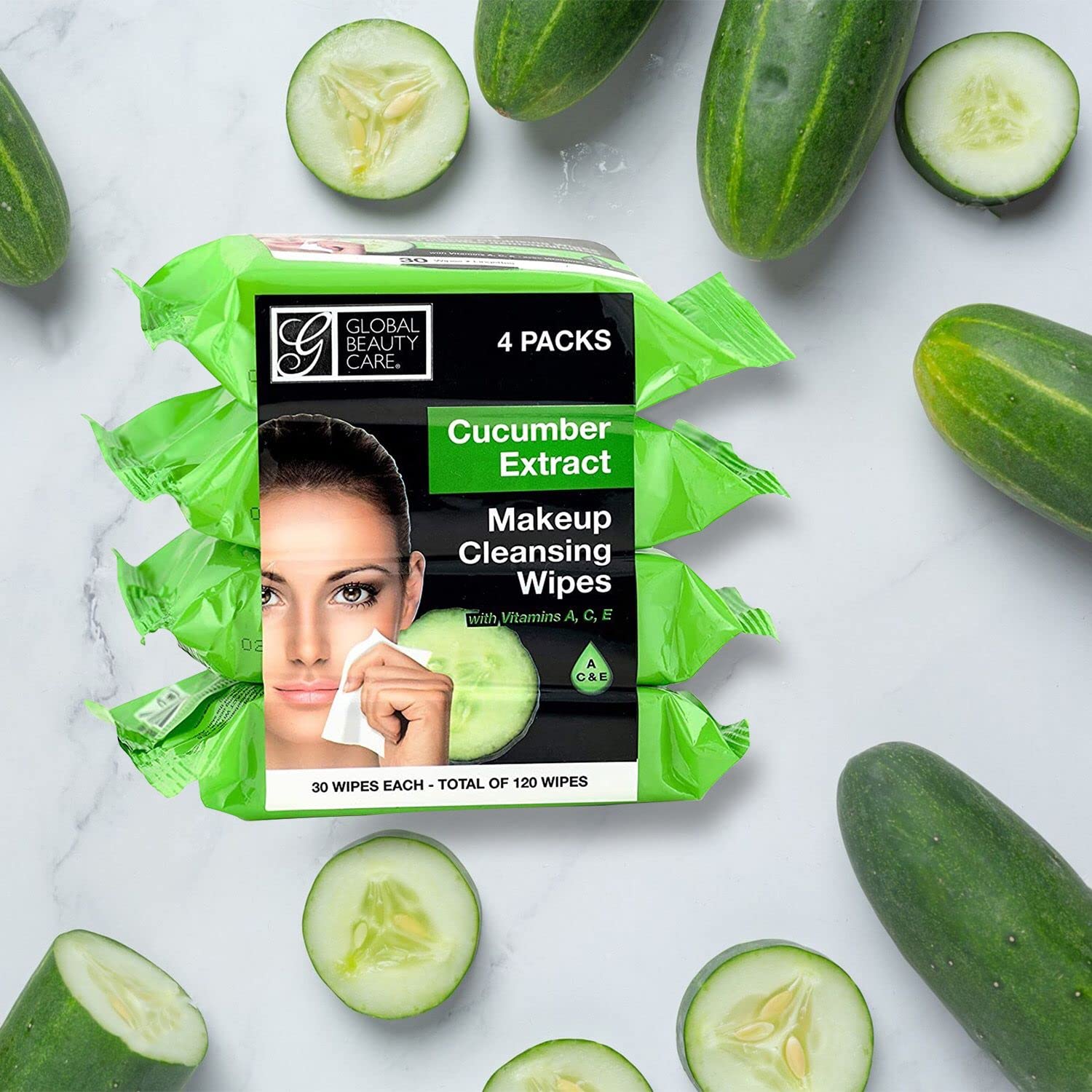 Global Beauty Care pouches inside travel bag illustrating on-the-go cleansing benefit