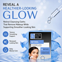 Global Beauty Care close up of wipe texture, showing soft fibers for gentle cleansing benefit