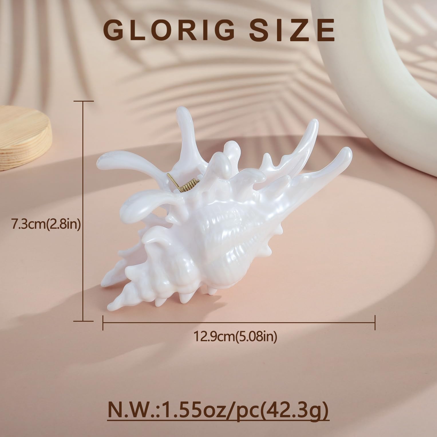 Glorig conch on model at beach conveying summer style and versatility