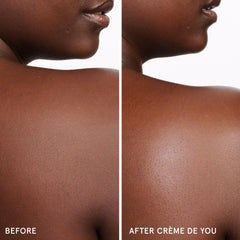 Glossier applying cream on arm, demonstrates easy spreadability and fast-dry results