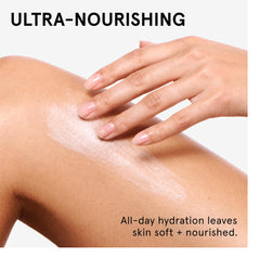 Glossier close-up of product sheen on skin, shows silky finish and non-greasy feel