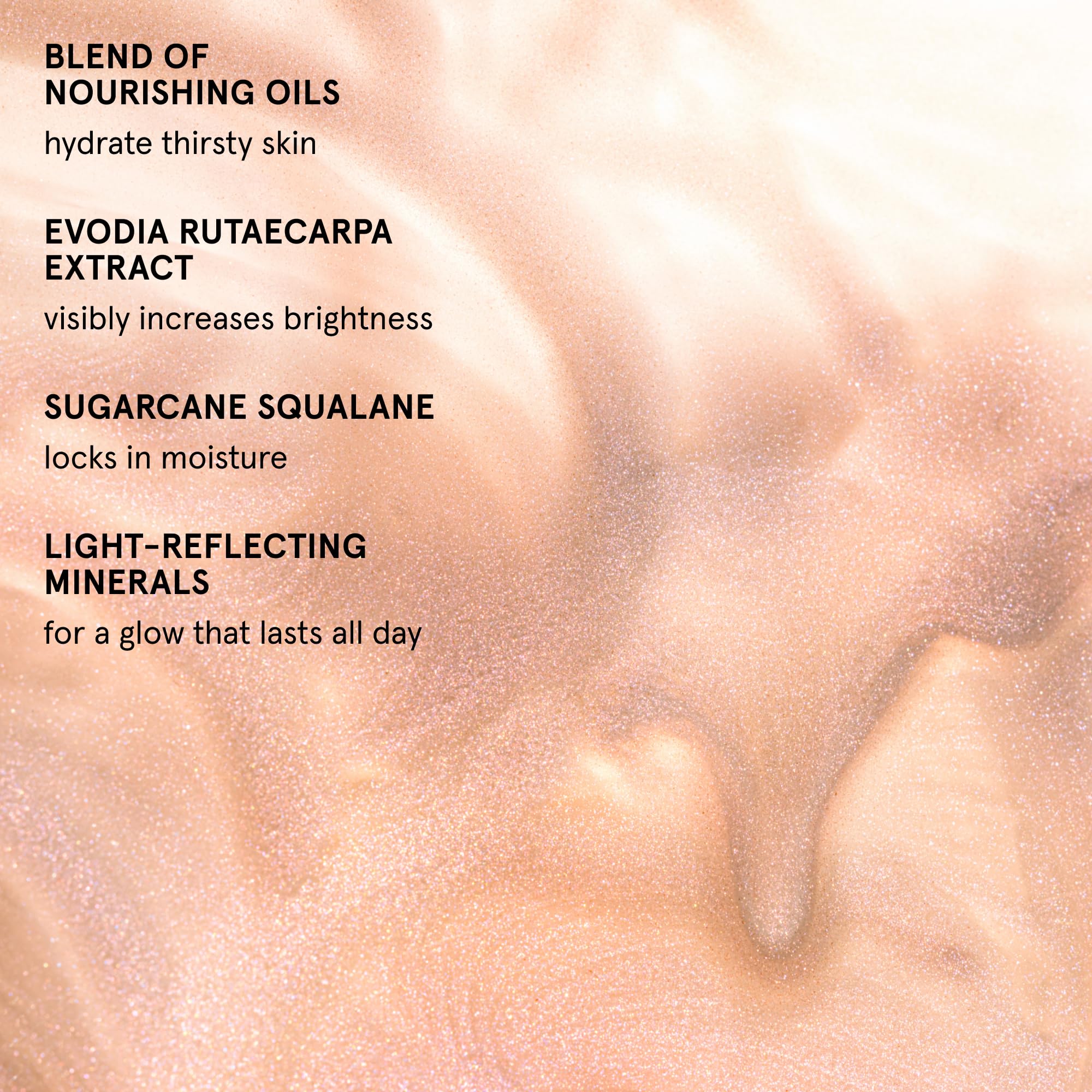 Glossier Futuredew swatched on skin demonstrating radiant finish