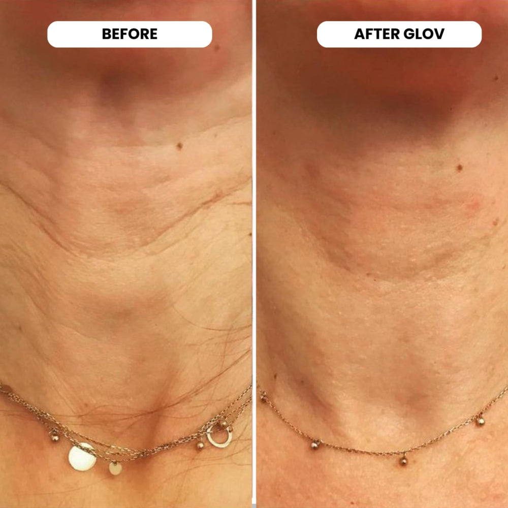 Glov Beauty reusable applicator held in hand for easy control