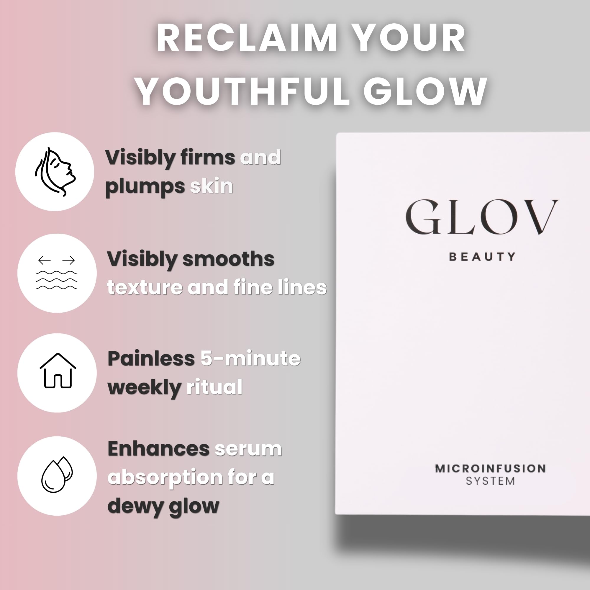 Glov Beauty stamping on face demonstrating improved serum absorption