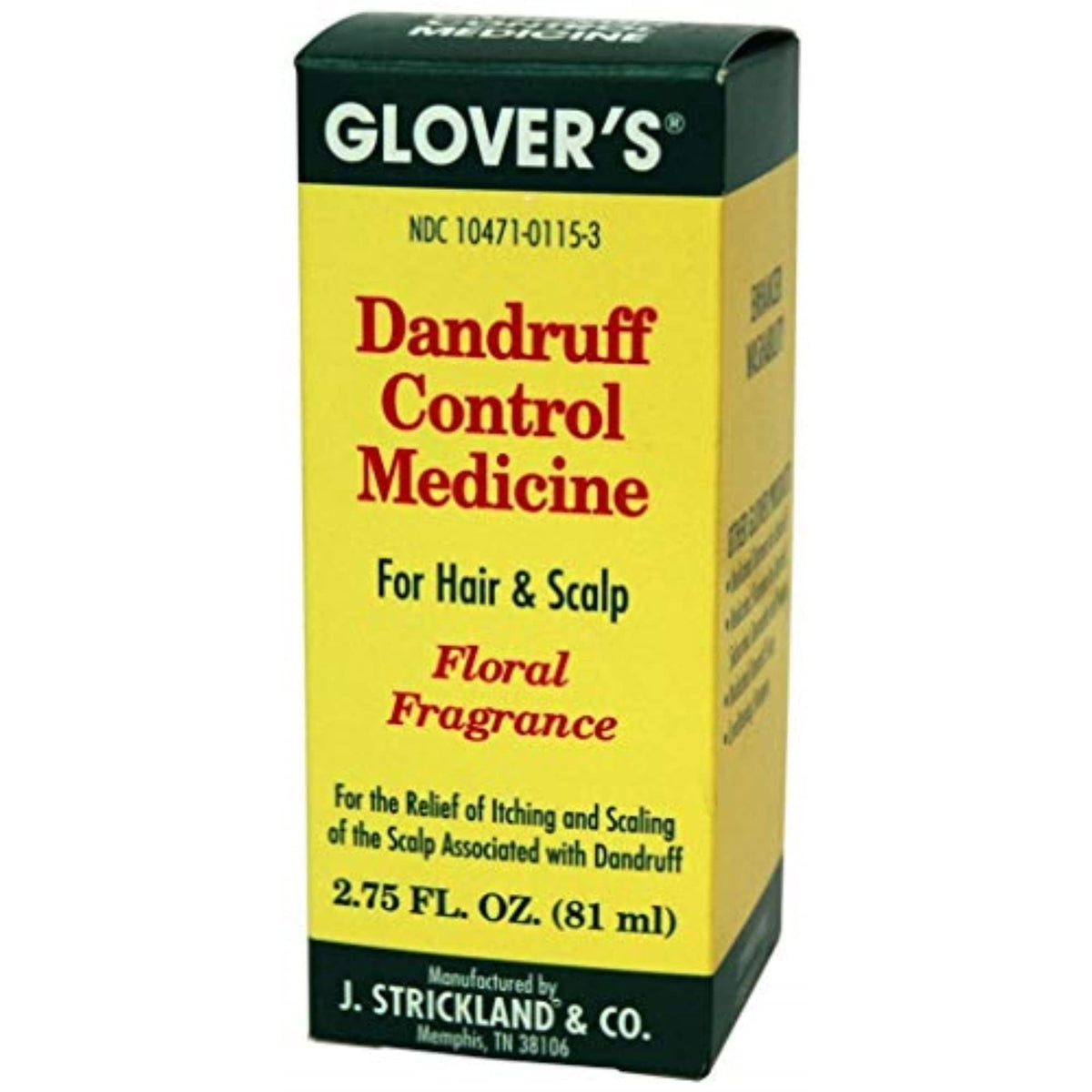 Glover's front bottle view showing floral fragrance and travel-friendly benefit