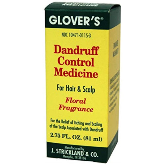 Glover's front bottle view showing floral fragrance and travel-friendly benefit