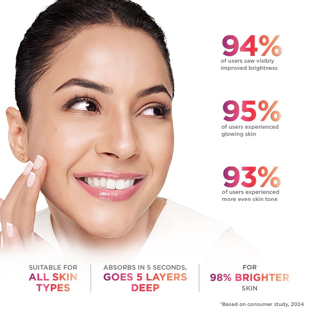 Glow & Lovely applying to face in morning routine demonstrating easy layering benefit