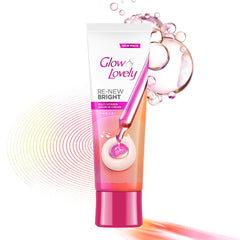 Glow & Lovely cream texture close-up showing smooth consistency and fast absorption