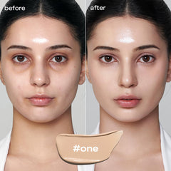 glow application on arm blended to demonstrate coverage and natural finish benefits