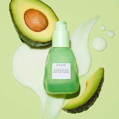 Glow Recipe milky serum texture on palm showing lightweight hydrating feel
