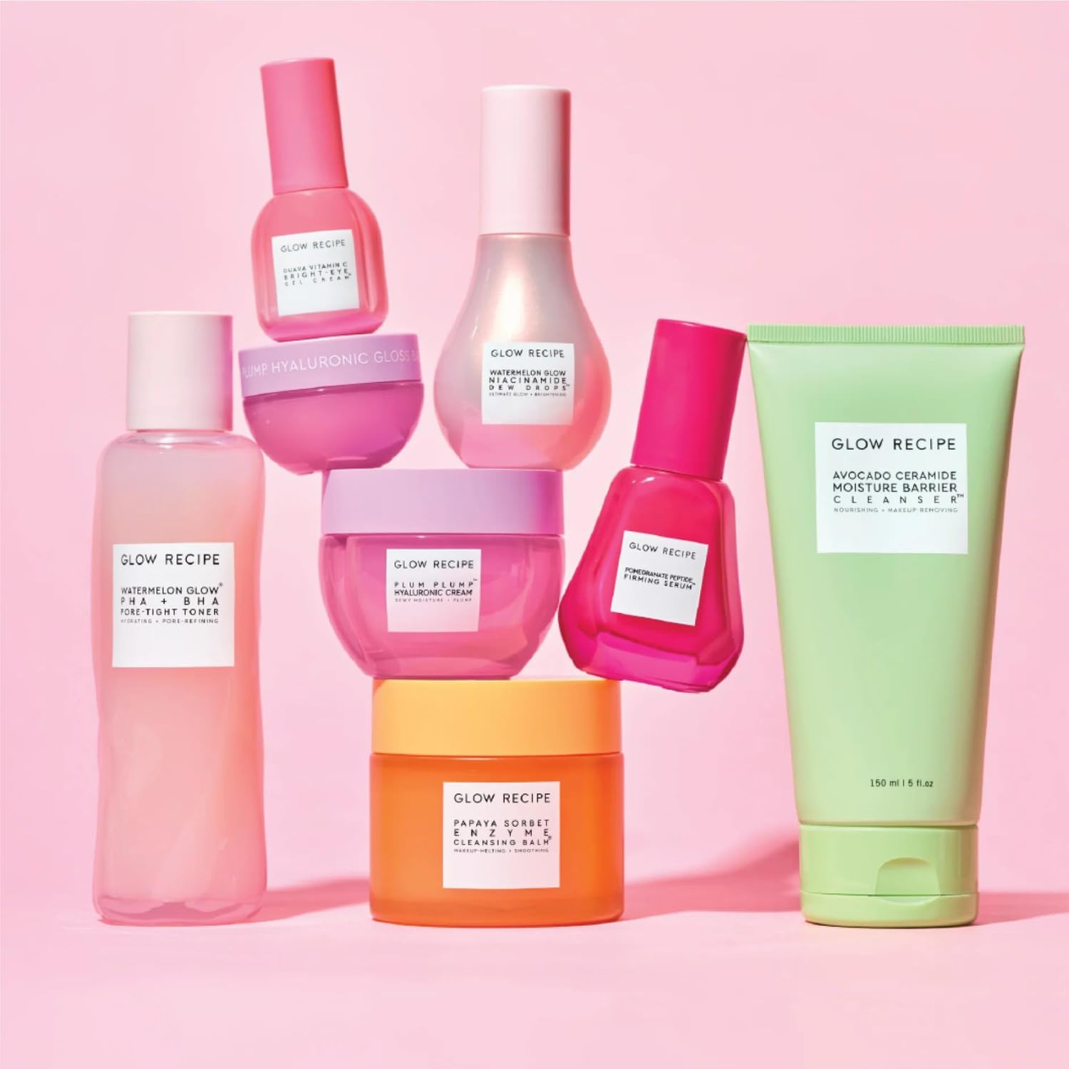 Glow Recipe balm staged on bathroom counter portraying simple skincare routine benefit
