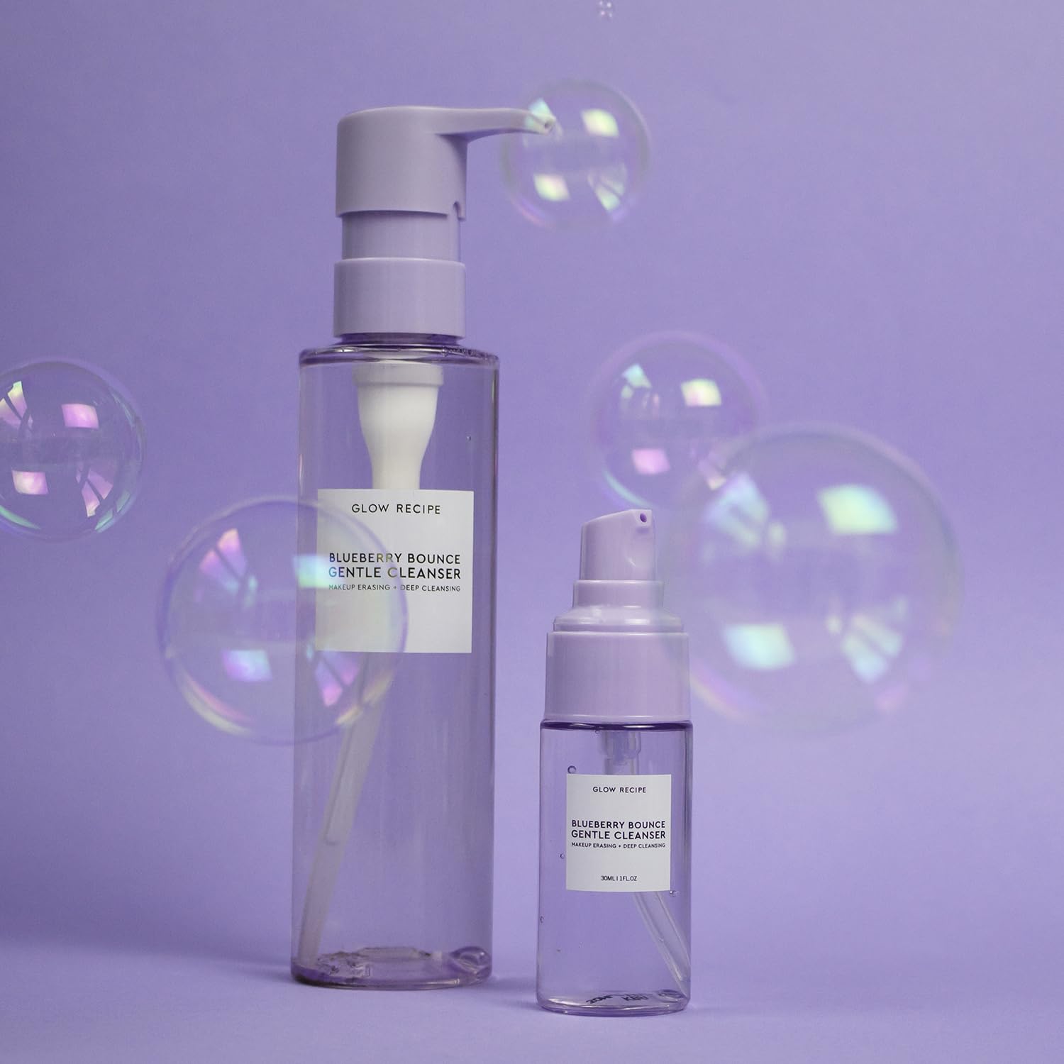 Glow Recipe ingredient label with blueberry and hyaluronic highlights for transparency